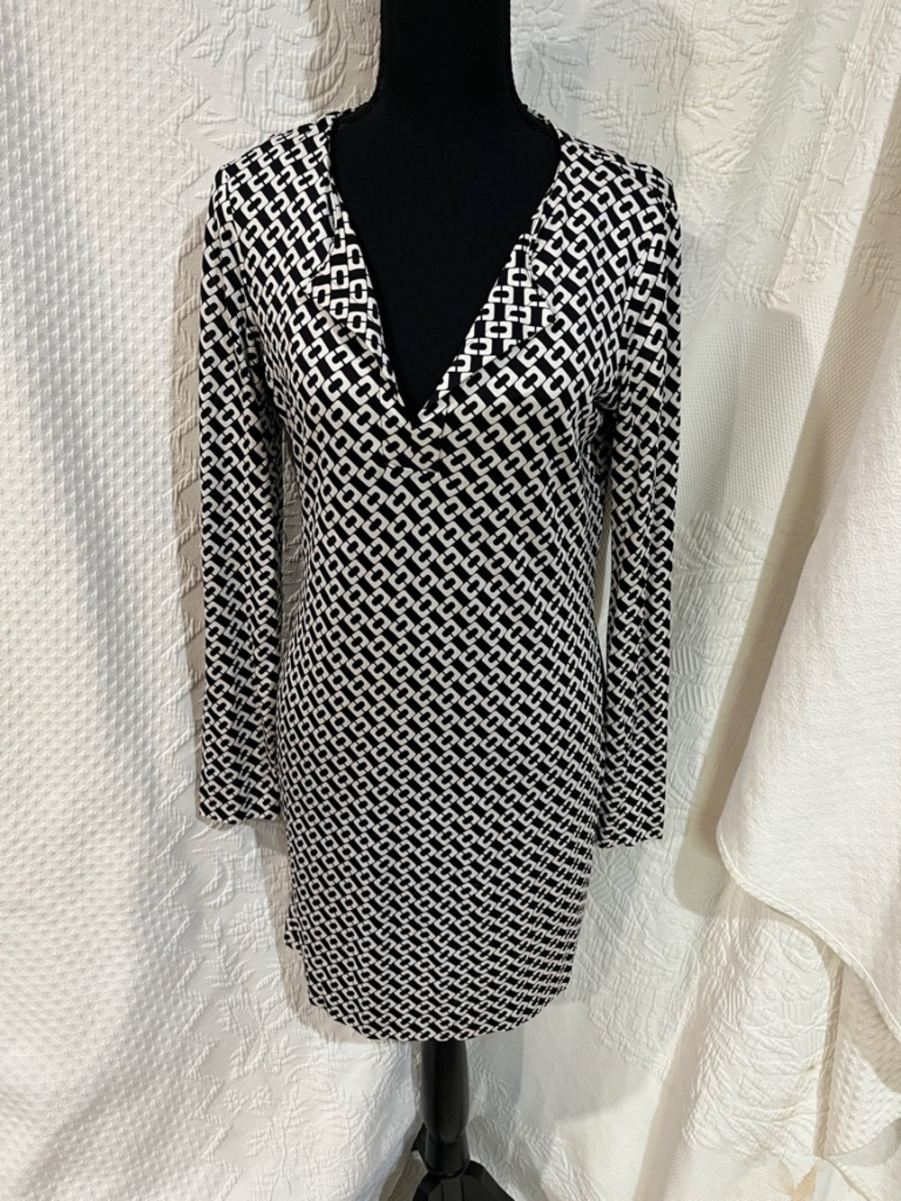 Diane Von Furstenberg Reina silk jersey shift‎ dress, size 4